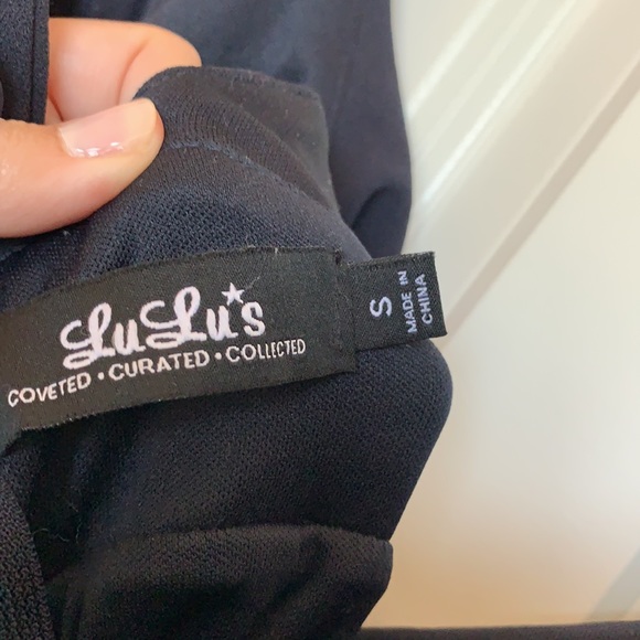 Lulus Navy Blue Long Formal Dress Small Low back - Picture 7 of 9